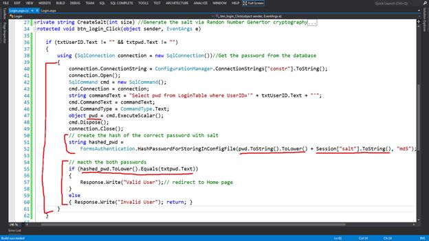 JavaScript code for login button